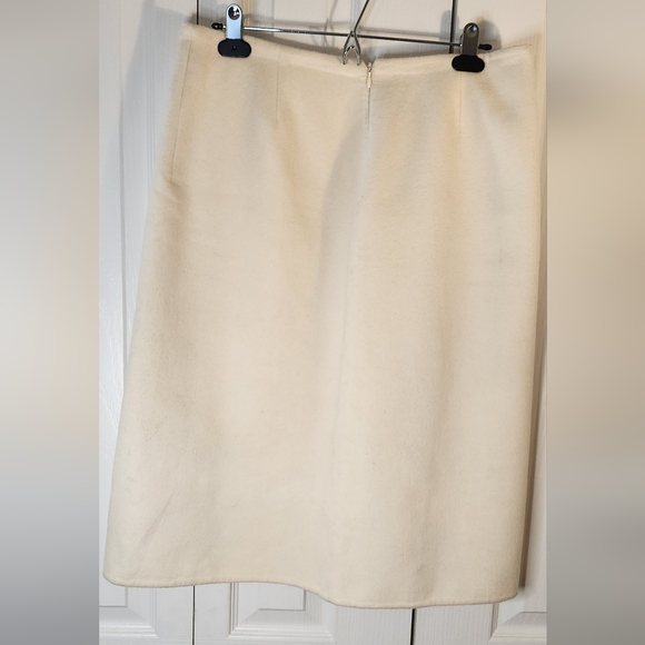 Michael Kors made in Italy wool pencil skirt with side slit cream size 14 - Picture 4 of 5